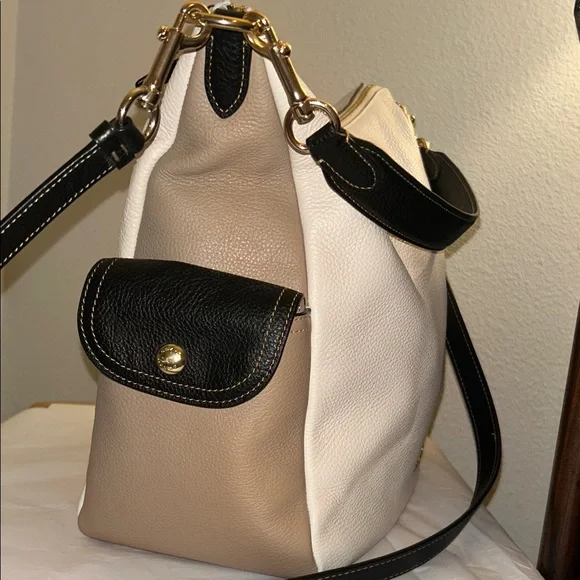 COACH Penny Shoulder Bag Chalk Multi Colorblock Refined Pebble Leather. - Picture 8 of 16